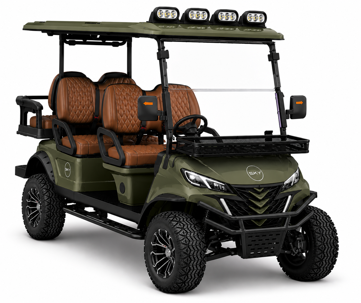 Sky Golf Cart 2027 – Olive Green Edition