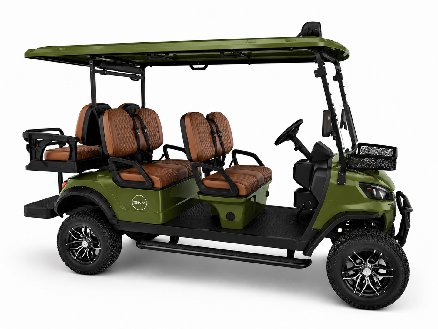Sky Golf Cart 2027 – Olive Green Edition